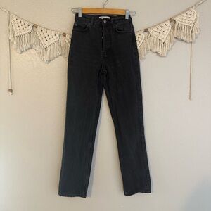 Reformation‎ Black Straight Leg Jeans
